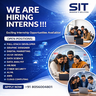 We Are Hiring Interns – Shanthi IT Solution