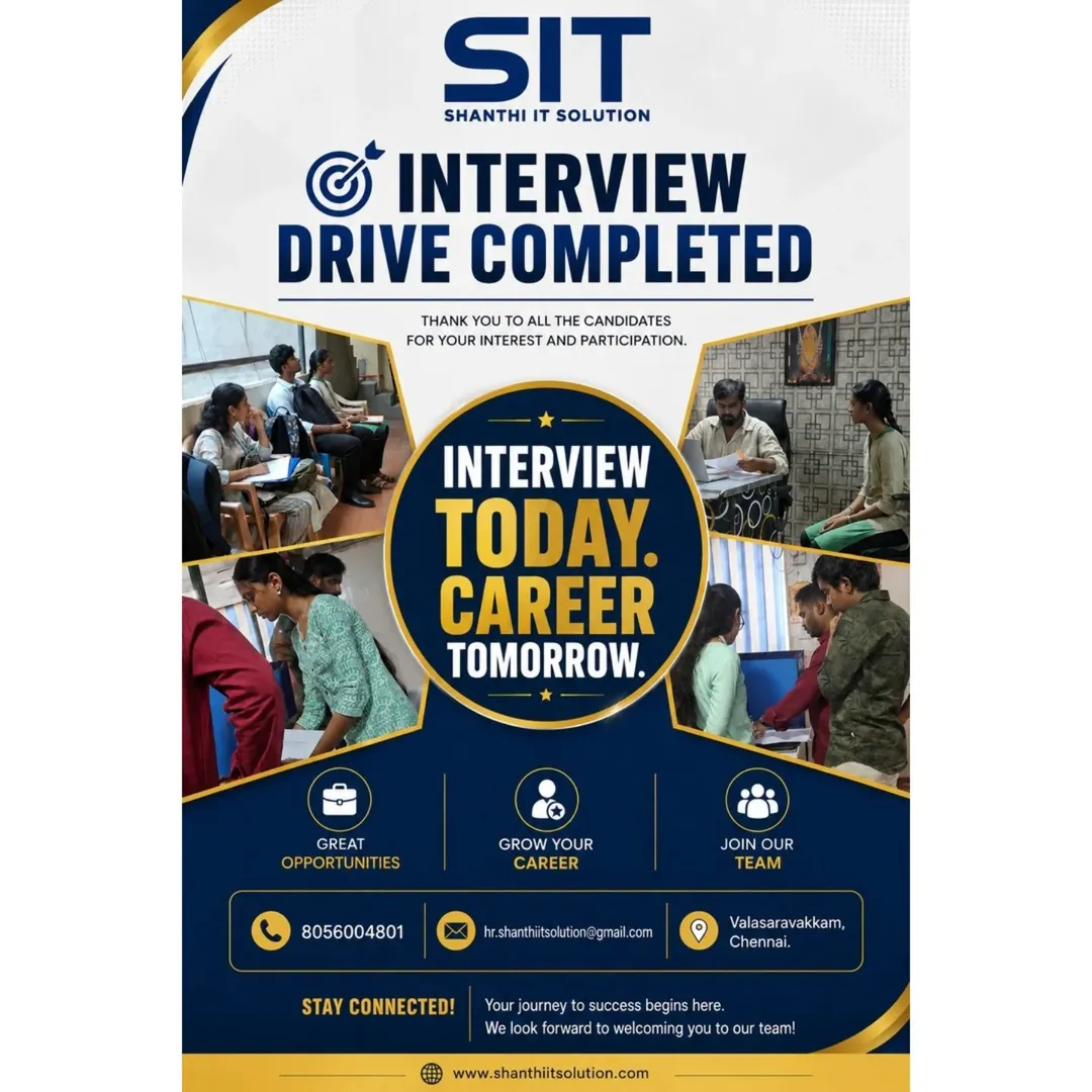 We’re Available for the Job Fair – Shanthi IT Solution
